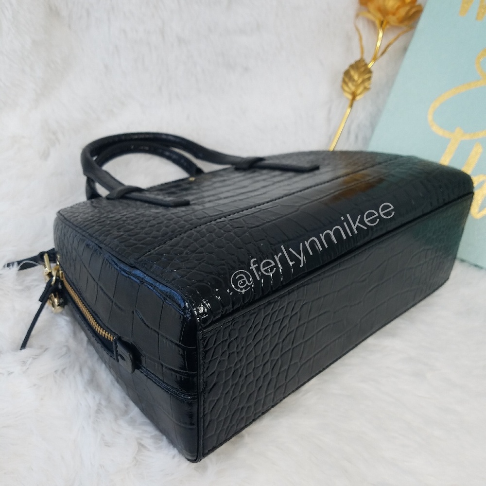 KATE SPADE NEW Women's Handbag Purse Small Felix Riverside St Exotic Black NWT - Picture 3 of 8